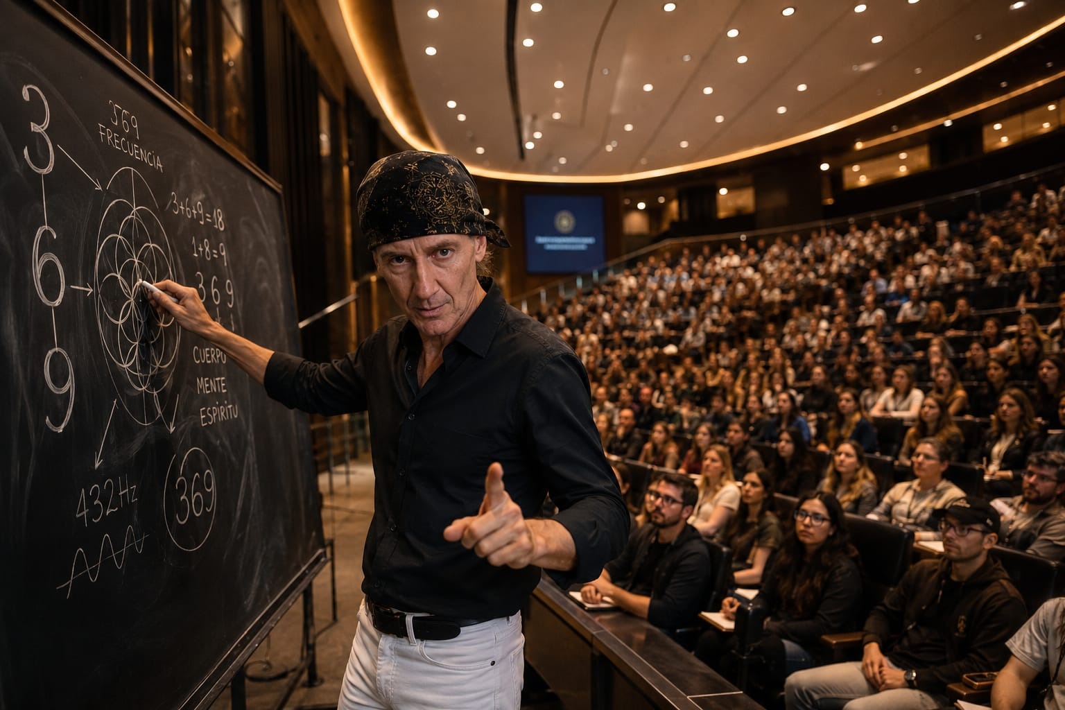 Alejandro Manetta, Azael, enseñando frente a una audiencia